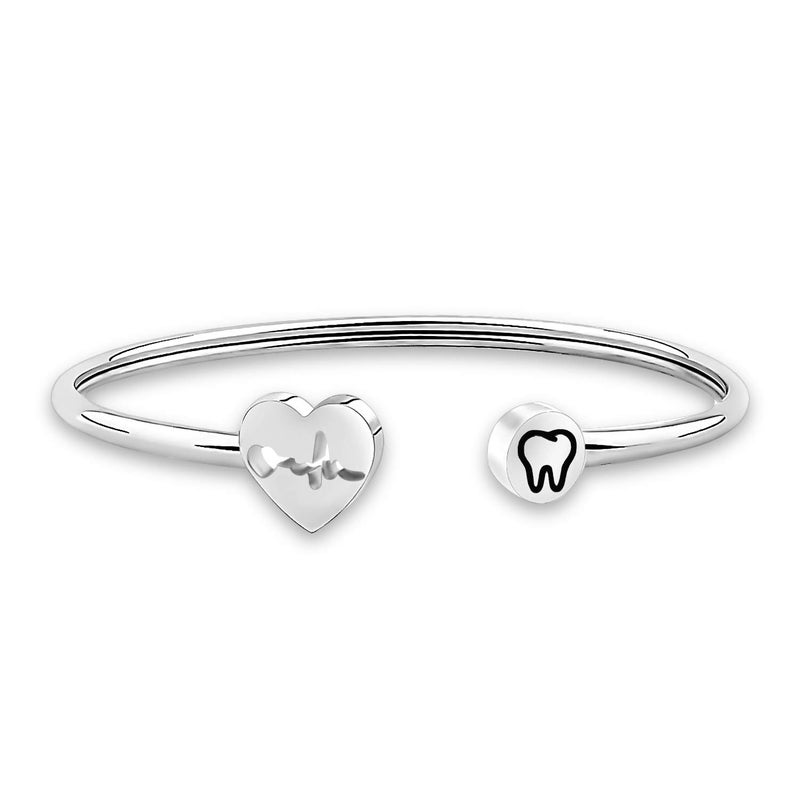 WUSUANED Heart Beat Necklace Bracelet Dental Hygienist Jewelry Gift For Dental Assistant (Dentist Bracelet) - Image 1